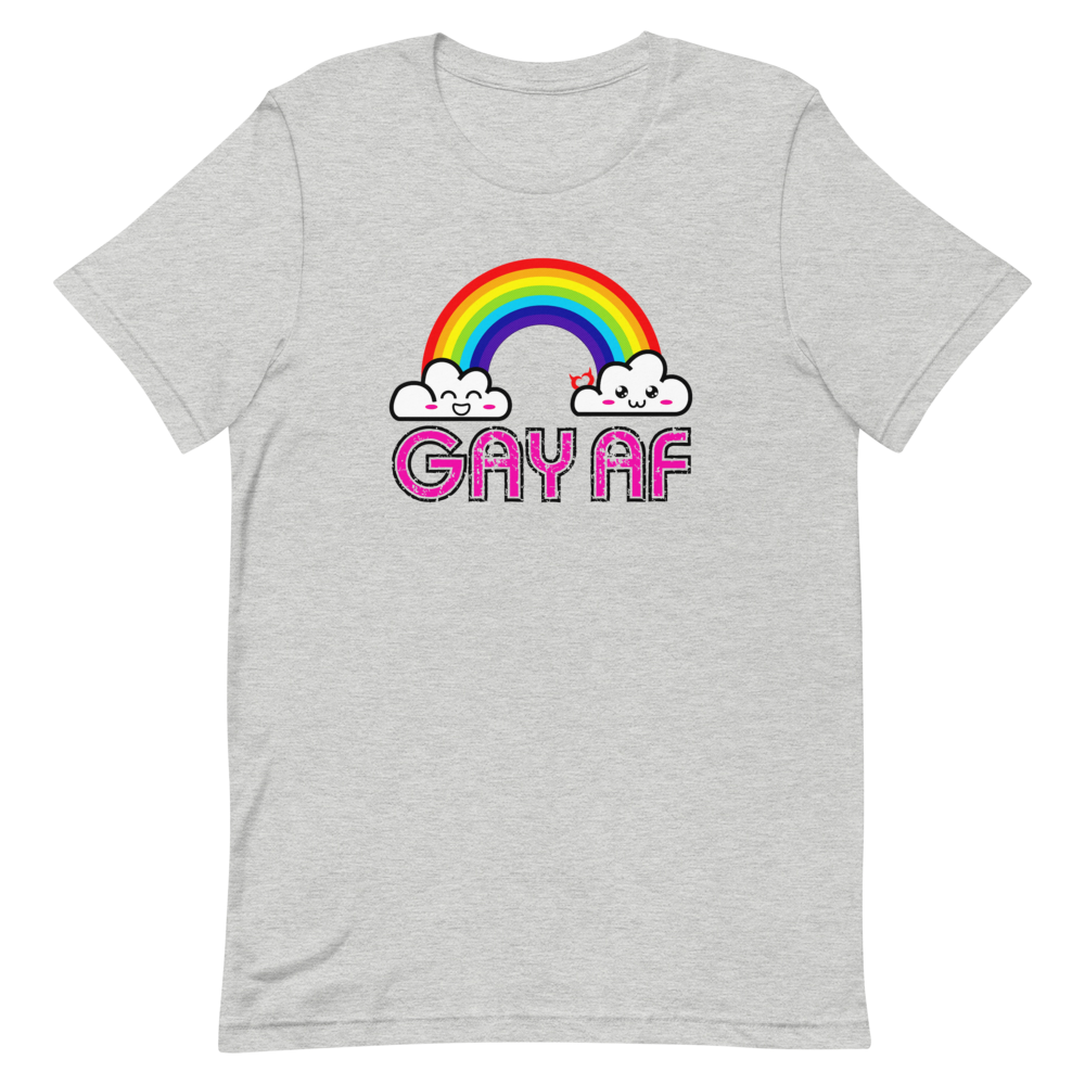 GAY AF Rainbow & Clouds Pride Unisex T-Shirt