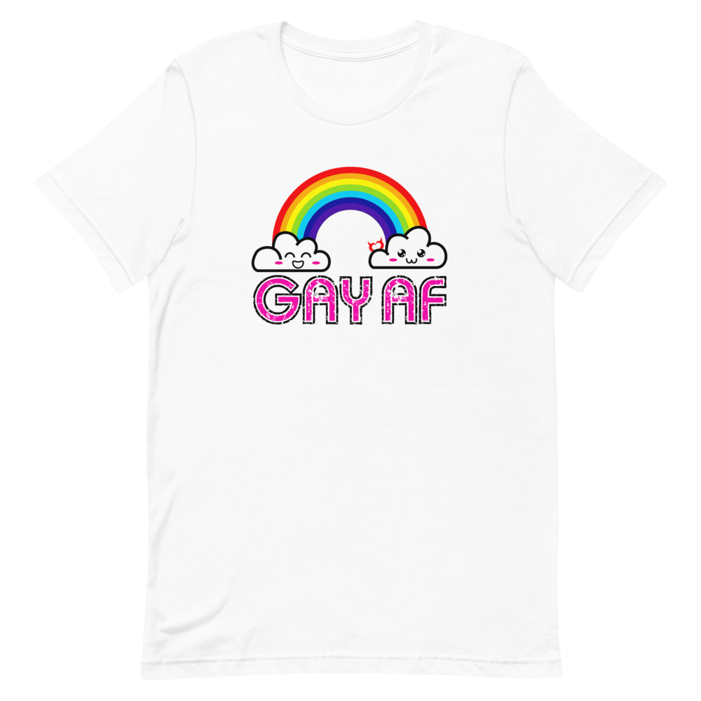 GAY AF Rainbow & Clouds Pride Unisex T-Shirt